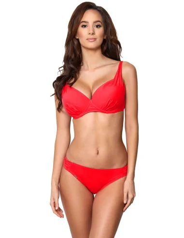 Dwuczęściowy czerwony strój kąpielowy...