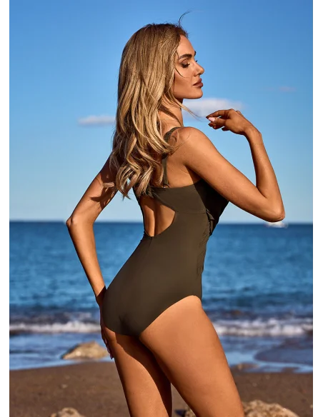 Jednoczęściowy zielony strój kąpielowy CUBA [2424]