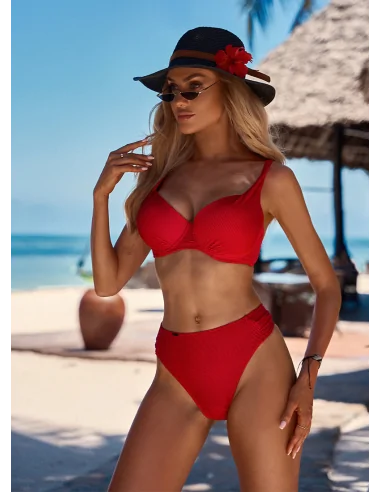 Dwuczęściowy czerwony strój kąpielowy BARBADOS [2408]