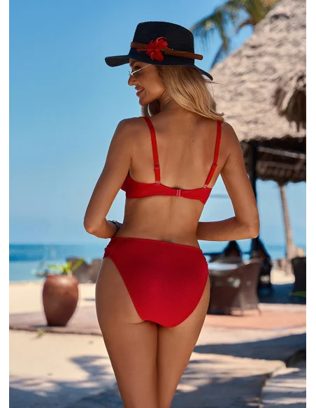 Dwuczęściowy czerwony strój kąpielowy BARBADOS [2408]