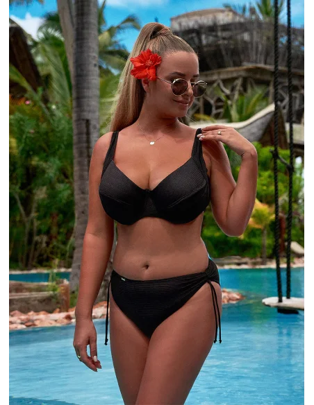 Dwuczęściowy czarny strój kąpielowy LIDO [2409]
