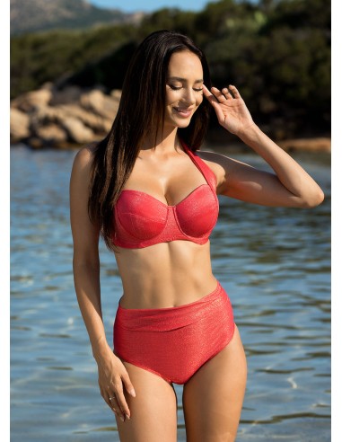 Dwuczęściowy koralowy strój kąpielowy IBIZA [2507/02]