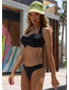 Góra od bikini na duży biust - Ibiza/03 czarna, miseczki z fiszbinami