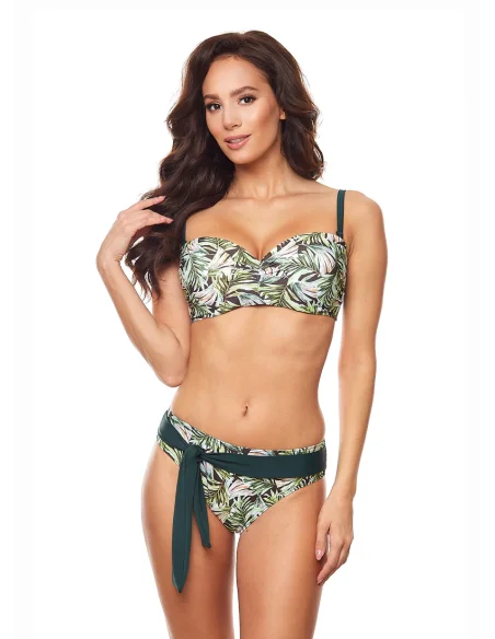 Dwuczęściowy zielony strój kąpielowy MACAO z ozdobą [1900]